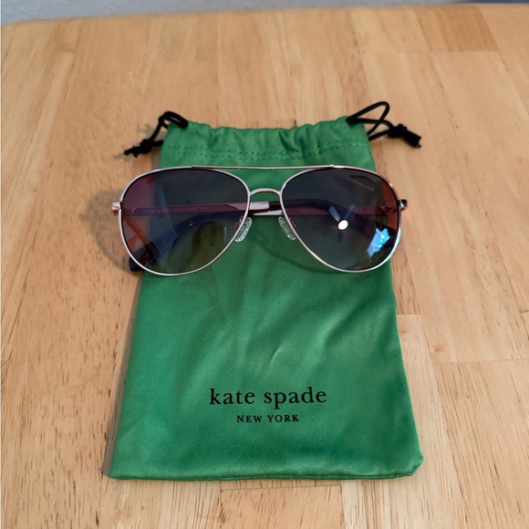 kate spade Accessories - Kate Spade Emmaline Rose Gold Aviator Sunglasses